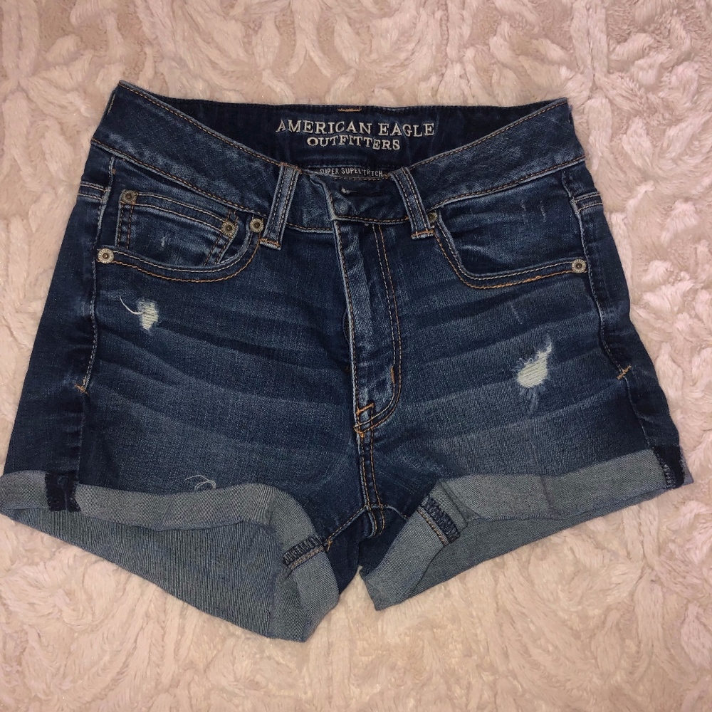 American Eagle High Rise Jean Shorts - Picture 1 of 3